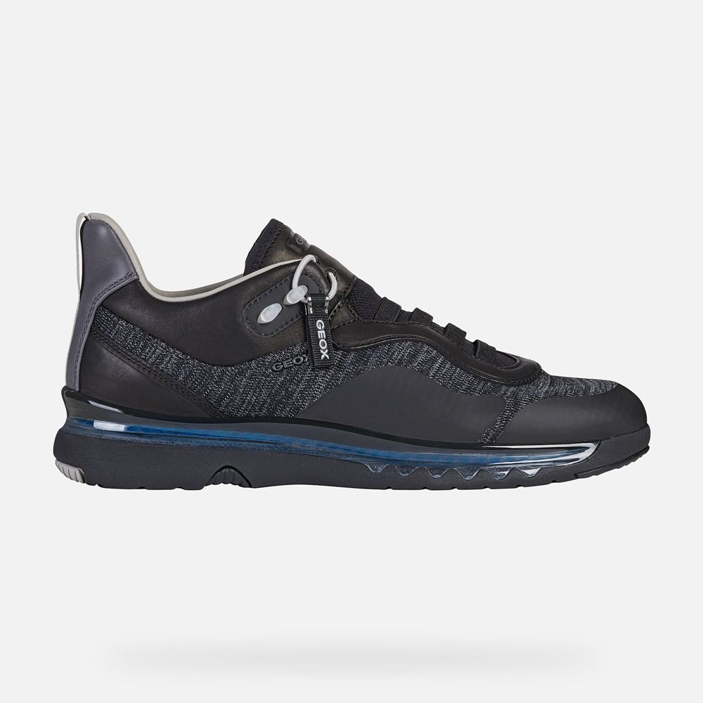 Tenis Geox Homem Pretas - Levita - PLQUF3167